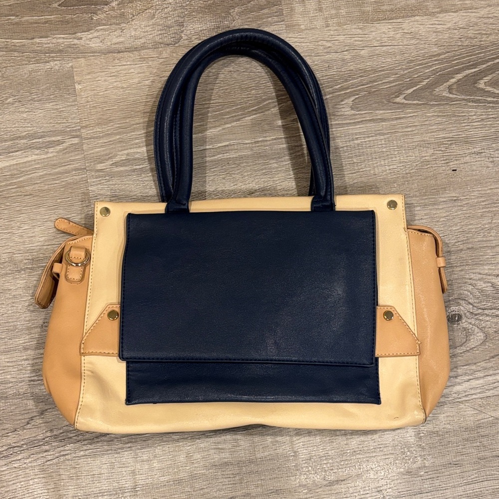 Purchased from Nordstrom! Elegant Navy and Tan Women's Handbag